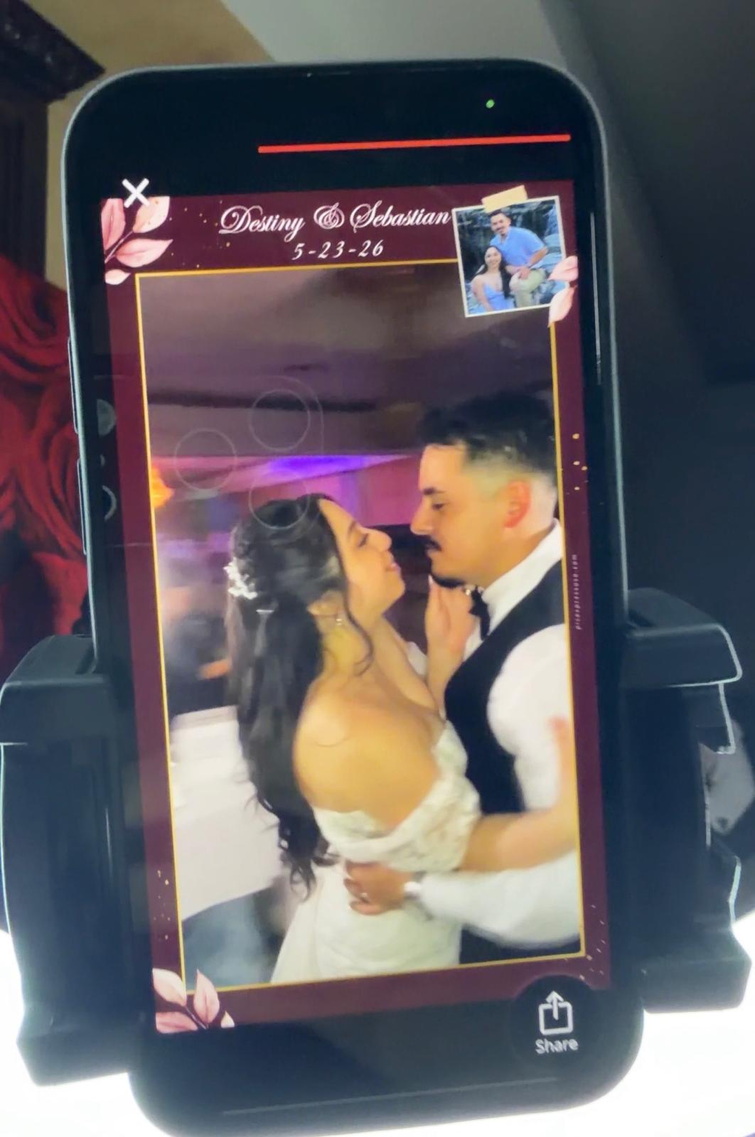 Wedding couple captured by the Pic360 ring camera